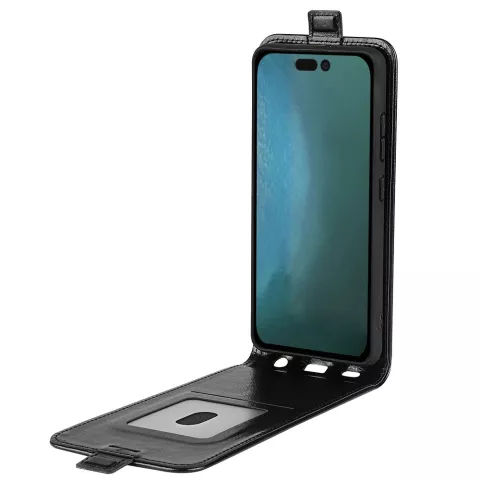 Vertical Flipcase Kunstlederh&uuml;lle f&uuml;r iPhone 14 - schwarz