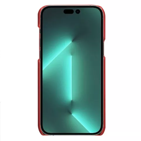 Duo Cardslot Wallet Kunstlederh&uuml;lle Kompatibel mit iPhone 12 Pro Max - rot