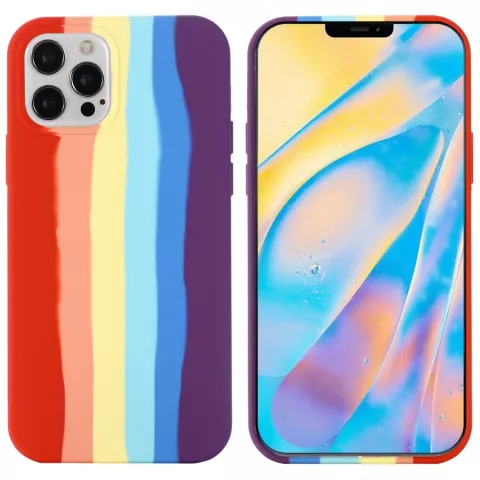 Rainbow Pride Silikonh&uuml;lle f&uuml;r iPhone 14 Pro - pastell