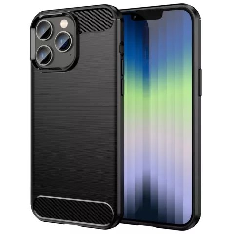 Carbon Armor TPU H&uuml;lle f&uuml;r iPhone 14 Pro - schwarz