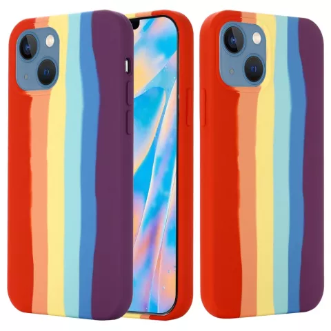 Rainbow Pride Silikonh&uuml;lle f&uuml;r iPhone 14 Plus - pastell