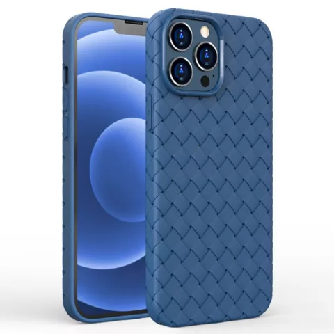 Gewebte TPU-H&uuml;lle f&uuml;r iPhone 14 Pro Max - blau
