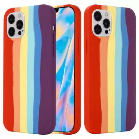 Rainbow Pride Silikonh&uuml;lle f&uuml;r iPhone 14 Pro Max - pastell