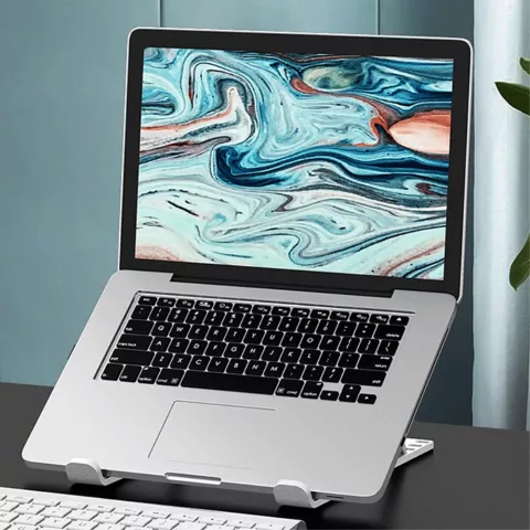 Faltbarer Laptopst&auml;nder, verstellbar in 7 Positionen Laptophalter - Weiss