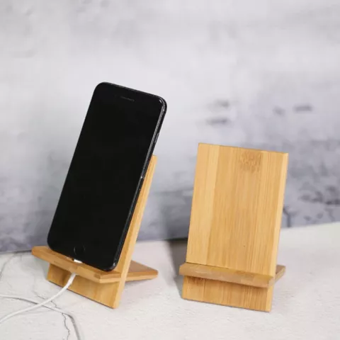 Telefonst&auml;nder aus Holz aus Bambus, Schreibtischzubeh&ouml;r mit Kabelloch