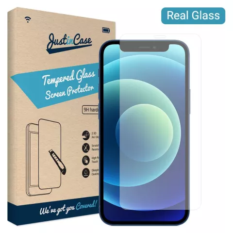 Just in Case Tempered Glass f&uuml;r iPhone 12 mini - geh&auml;rtetes Glas