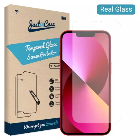 Just in Case Tempered Glass f&uuml;r iPhone 13 Pro und iPhone 13 - geh&auml;rtetes Glas