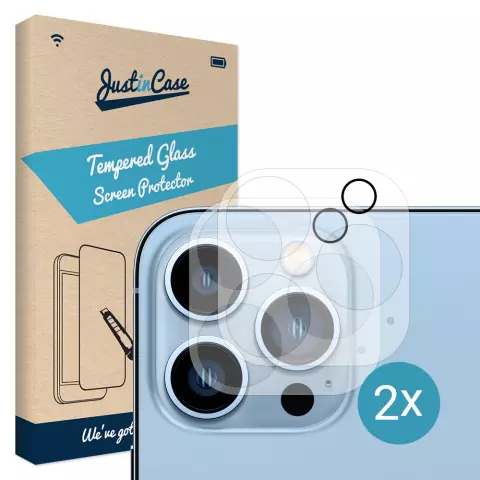 Just in Case Tempered Glass Camera Lens 2 St&uuml;ck f&uuml;r iPhone 13 Pro Max - transparent