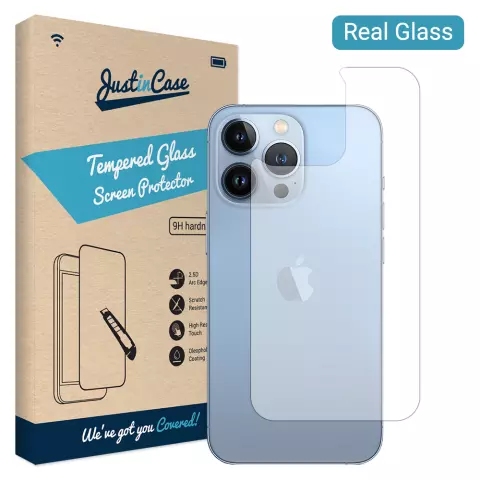 Just in Case Back Cover Tempered Glass f&uuml;r iPhone 13 Pro - geh&auml;rtetes Glas