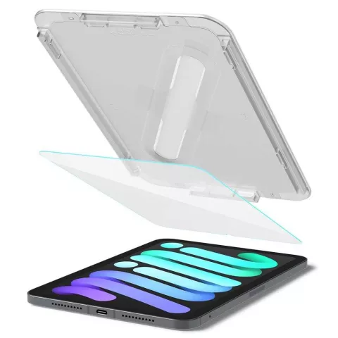 Spigen Glas-Montagerahmen EZ FIT f&uuml;r iPad mini 6 - geh&auml;rtetes Glas