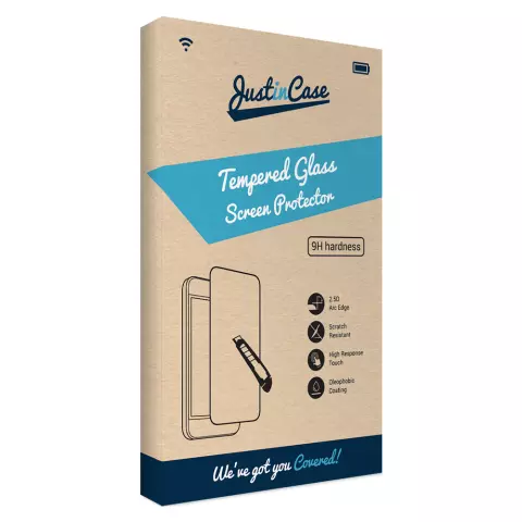 Just in Case Back Cover Tempered Glass Kompatibel mit iPhone 14 - geh&auml;rtetes Glas