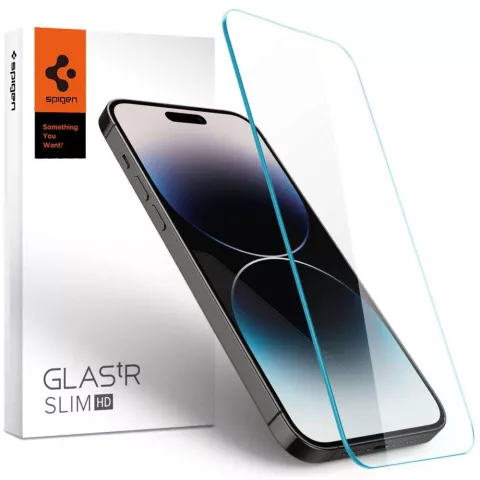 Spigen Glas tR Slim Tempered Glass Kompatibel mit iPhone 14 Pro - geh&auml;rtetes Glas