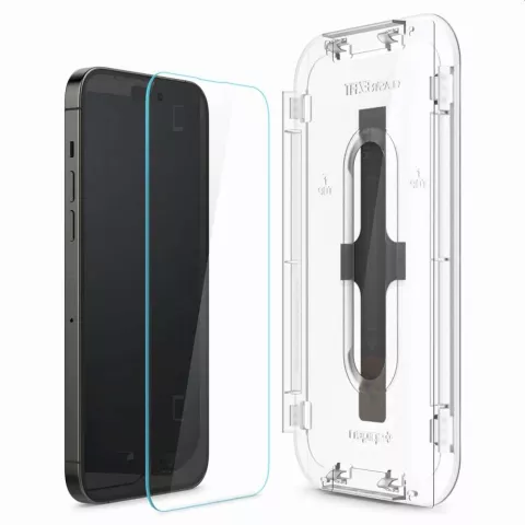 Spigen Glas mit Montagerahmen EZ FIT 2 Pack Kompatibel mit iPhone 14 Pro - geh&auml;rtetes Glas
