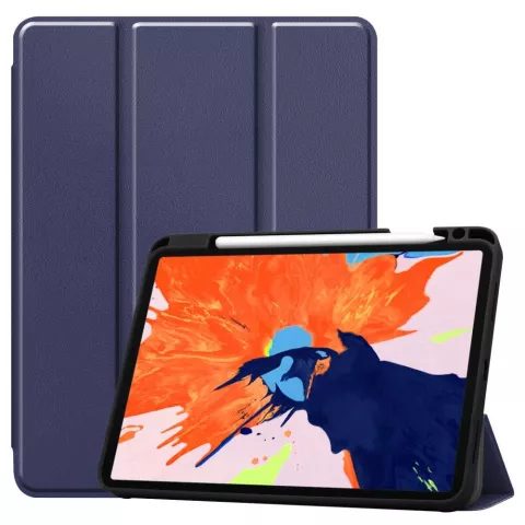 Just in Case Trifold Case mit Stiftschlitz-Abdeckung, Kompatibel mit iPad Pro 12,9 Zoll 2020 - blau