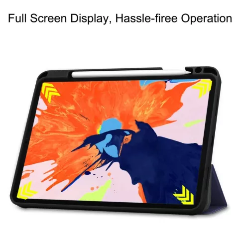Just in Case Trifold Case mit Stiftschlitz-Abdeckung, Kompatibel mit iPad Pro 12,9 Zoll 2020 - blau