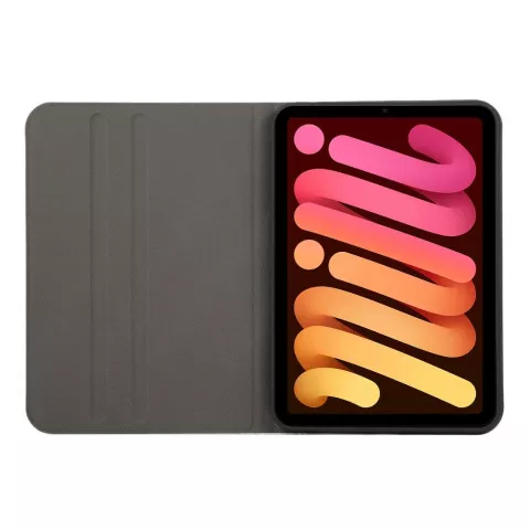 Just in Case PU-Leder-Buchh&uuml;lle, Kompatibel mit iPad mini 6 (2021) und iPad mini 7 (2024) - Pink