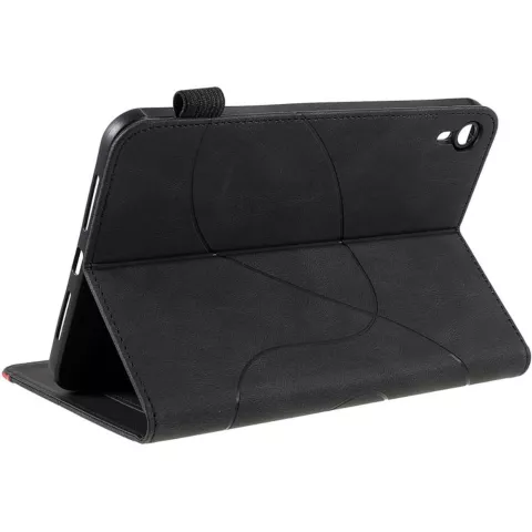 Just in Case Business Book Case Cover Kompatibel mit iPad mini 6 (2021) &amp; iPad mini 7 (2024) - Schwarz