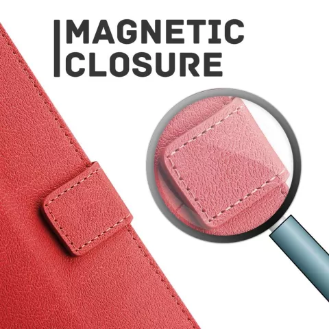 Just in Case Wallet Case Kompatibel mit iPhone 12 Pro Max - rot