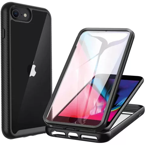 Just in Case 360 Full Cover Defense Case Kompatibel mit iPhone SE 2020 und iPhone SE 2022 - Schwarz