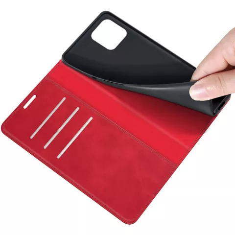 Just in Case Wallet Case Magnetische H&uuml;lle f&uuml;r iPhone 12 Pro Max - rot