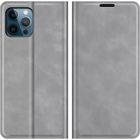 Just in Case Wallet Case Magnetische H&uuml;lle Kompatibel mit iPhone 12 Pro Max - Grau