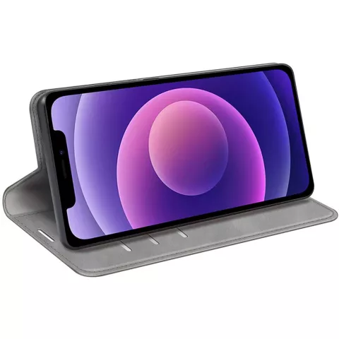 Just in Case Wallet Case Magnetische H&uuml;lle Kompatibel mit iPhone 12 Pro Max - Grau