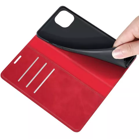 Just in Case Wallet Case Magnetische H&uuml;lle Kompatibel mit iPhone 13 - Rot