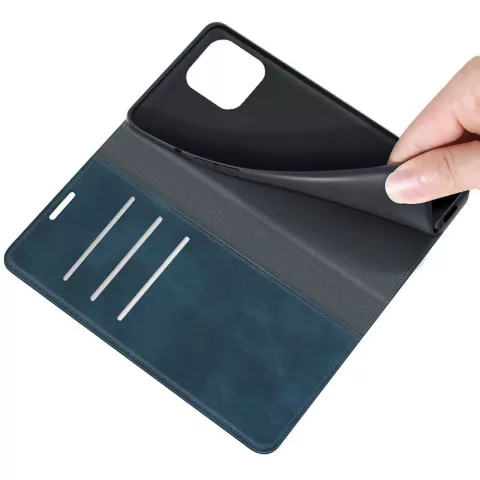Just in Case Wallet Case Magnetische H&uuml;lle Kompatibel mit iPhone 13 Pro - Blau