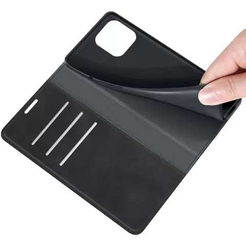 Just in Case Wallet Case Magnetische H&uuml;lle Kompatibel mit iPhone 13 Pro Max - Schwarz