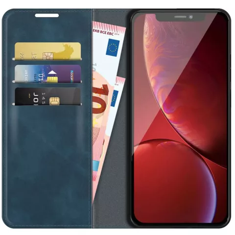 Just in Case Wallet Case Magnetische H&uuml;lle Kompatibel mit iPhone 13 Pro Max - Blau