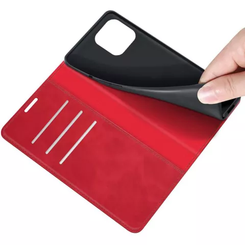 Just in Case Wallet Case Magnetische H&uuml;lle f&uuml;r iPhone 13 Pro Max - rot