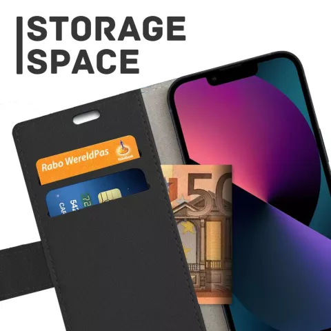 Just in Case Wallet Case Kompatibel mit iPhone 13 - Schwarz