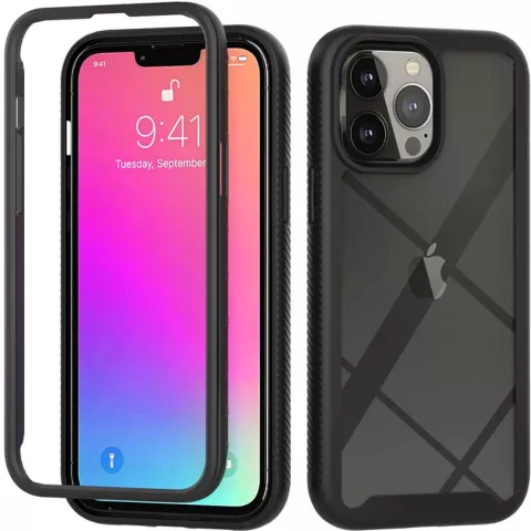 Just in Case 360 Full Cover Defense Case Kompatibel mit iPhone 13 Pro Max - Schwarz