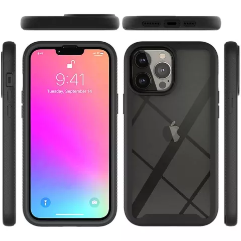 Just in Case 360 Full Cover Defense Case Kompatibel mit iPhone 13 Pro Max - Schwarz