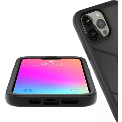 Just in Case 360 Full Cover Defense Case Kompatibel mit iPhone 13 Pro Max - Schwarz