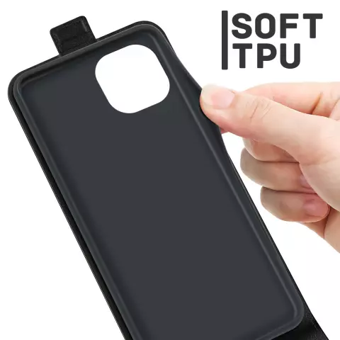 Just in Case Vertical Flip Case f&uuml;r iPhone 13 mini - schwarz