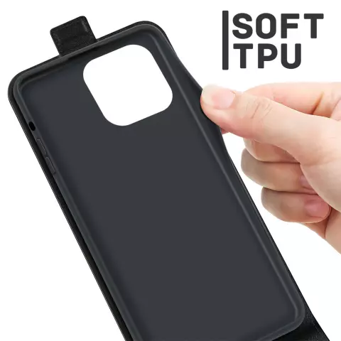 Just in Case Vertical Flip Case f&uuml;r iPhone 13 Pro - schwarz