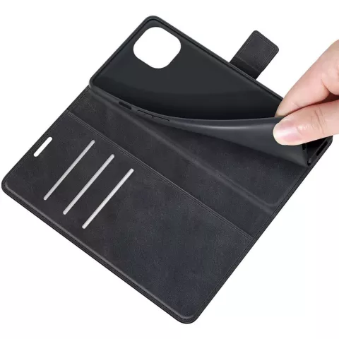 Just in Case TPU Wallet Case Magnetische H&uuml;lle f&uuml;r iPhone 13 - schwarz
