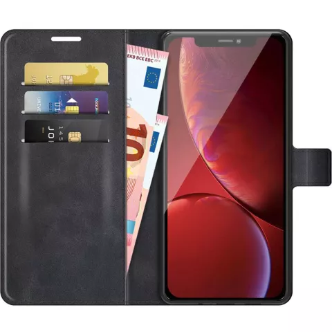 Just in Case TPU Wallet Case Magnetische H&uuml;lle Kompatibel mit iPhone 13 Pro - Schwarz