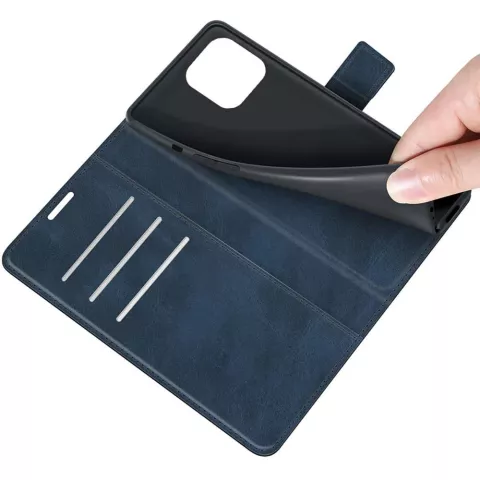Just in Case TPU Wallet Case Magnetische H&uuml;lle f&uuml;r iPhone 13 Pro - blau