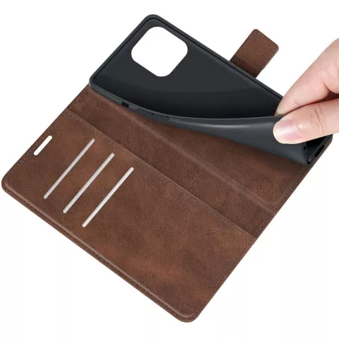 Just in Case TPU Wallet Case Magnetische H&uuml;lle f&uuml;r iPhone 13 Pro - braun