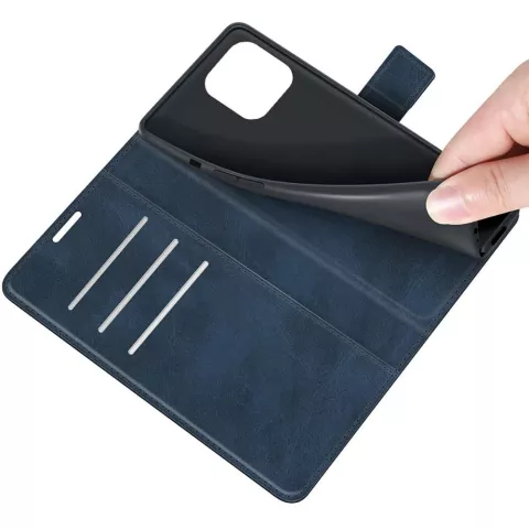 Just in Case TPU Wallet Case Magnetische H&uuml;lle f&uuml;r iPhone 13 Pro Max - blau