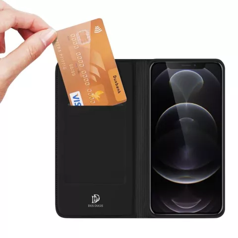 DUX DUCIS Wallet Case Slimline H&uuml;lle f&uuml;r iPhone 13 Pro - schwarz