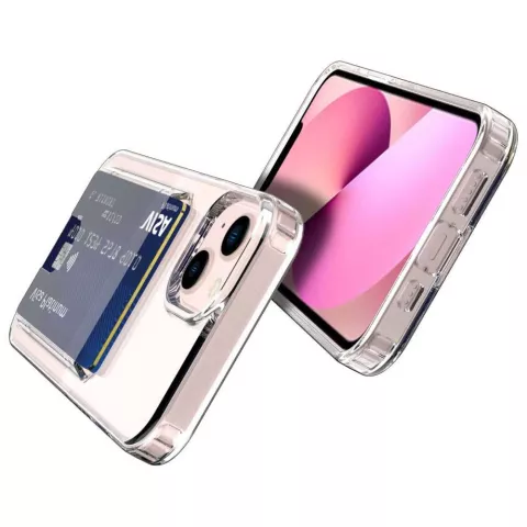 Just in Case Soft TPU Card Holder Case f&uuml;r iPhone 13 - transparent