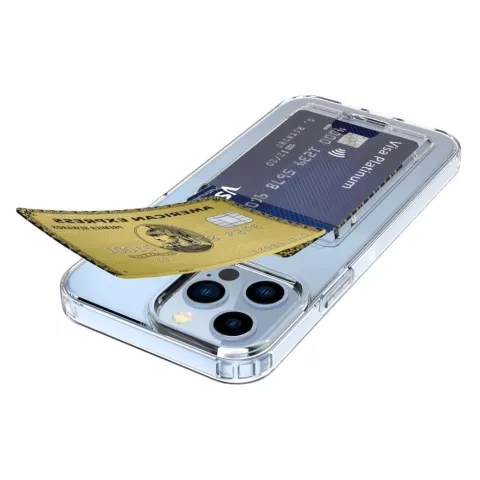 Just in Case Soft TPU Card Holder Case f&uuml;r iPhone 13 Pro - transparent