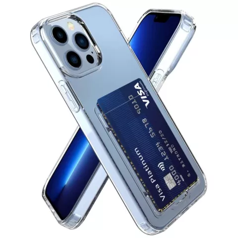 Just in Case Soft TPU Card Holder Case f&uuml;r iPhone 13 Pro Max - transparent