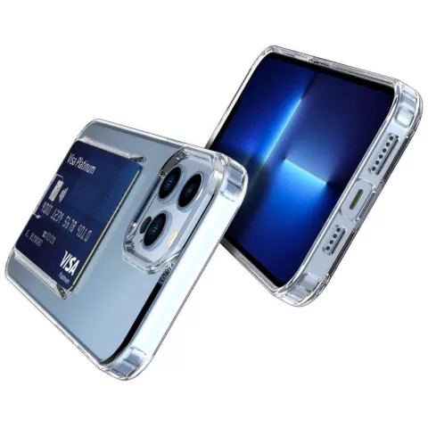 Just in Case Soft TPU Card Holder Case f&uuml;r iPhone 13 Pro Max - transparent