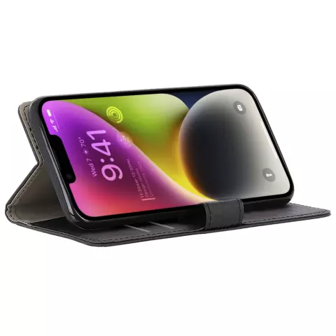 Just in Case Wallet Case Kompatibel mit iPhone 14 - Schwarz