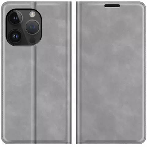 Just in Case Wallet Case Magnetische H&uuml;lle Kompatibel mit iPhone 14 Pro - Grau