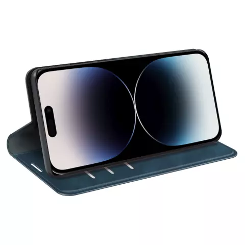 Just in Case Wallet Case Magnetische H&uuml;lle f&uuml;r iPhone 14 Pro Max - blau